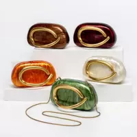 Сумка через плечо, ремень сумки, акриловая маленькая clutch, европейский стиль, сумка-еда
