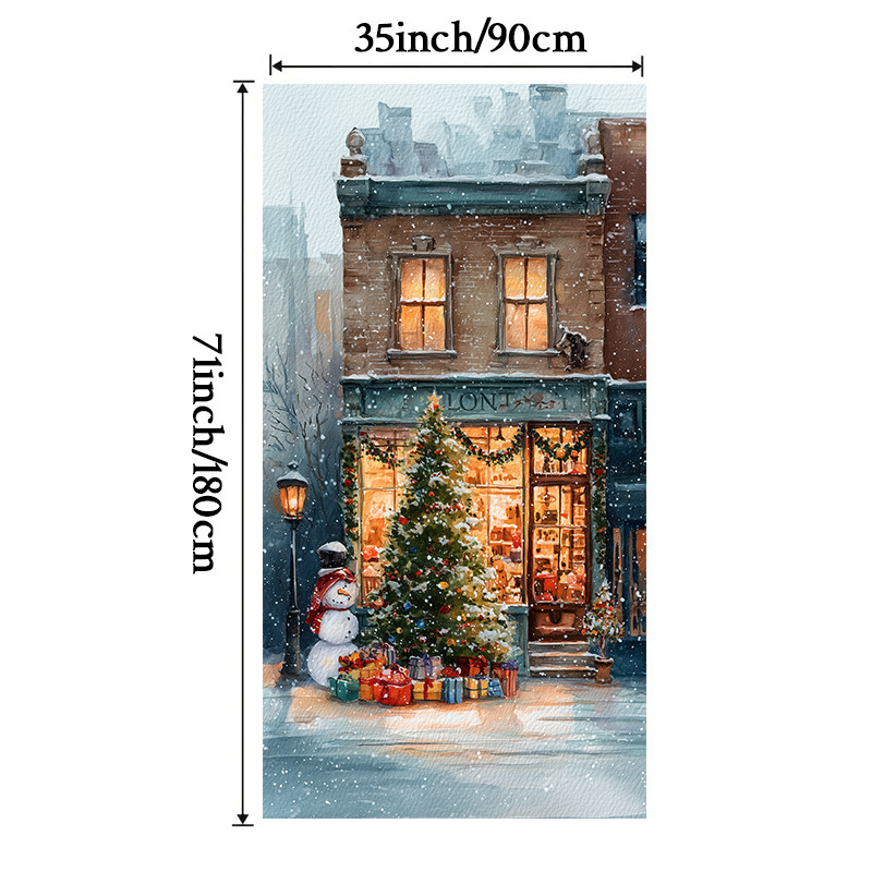 Lámparas de color de Navidad cubierta de tela decoración puerta de poliéster de alta densidad tela de fondo de Año Nuevo fiesta de puerta de entrada amueblado tapices