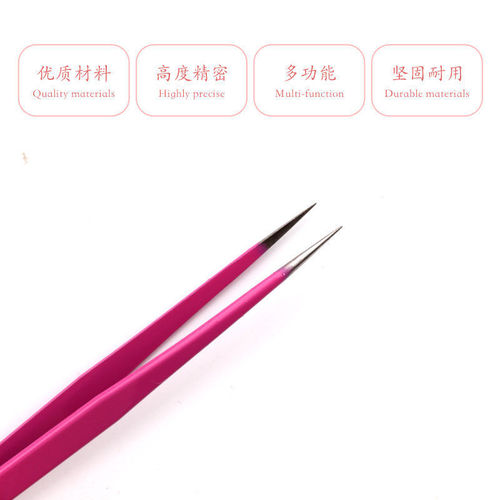 Manicure multifunctional tweezers with double heads with silicone press stick decals alloy diamond jewelry diamond clip hand account tool