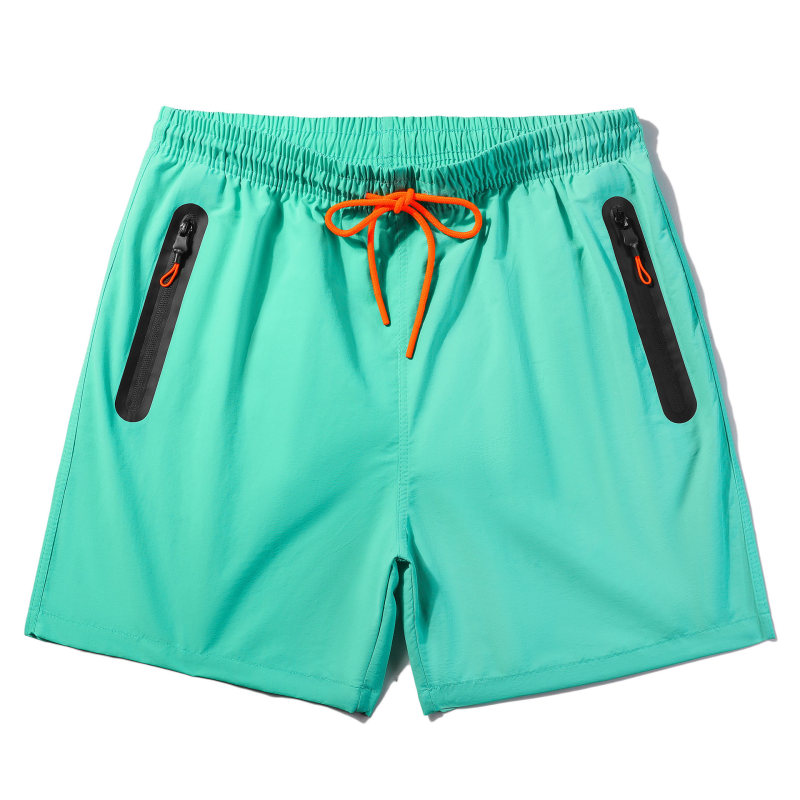 Spot US size cross-border waterproof quick-drying beach pants breathable 5 inch short waterproof zipper pocket men's surfing pants