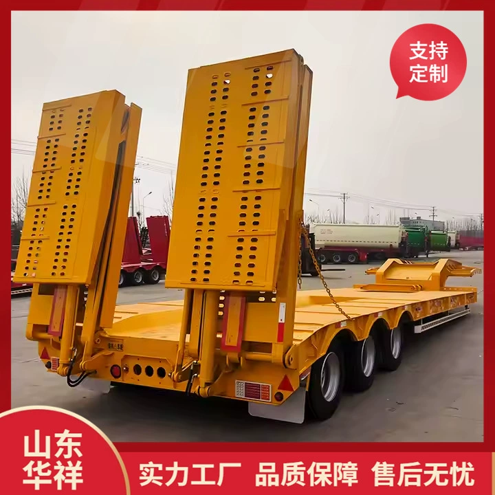 Заводские трансграничные продажи низкорамных полуприцепов, экскаваторов-погрузчиков, транспортных низкорамных прицепов для продажи в Африке