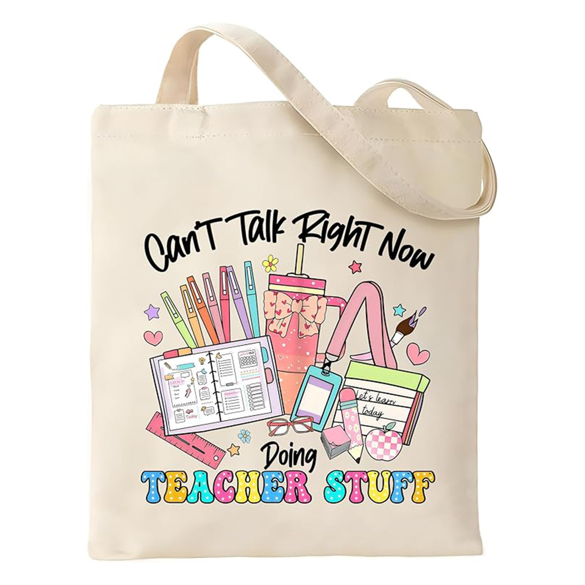 Transfronterizos Amazon pop día del maestro regalo impresión bolsa de lona bolsa de hombro bolsa plegable bolsa de mano bolsa de compras