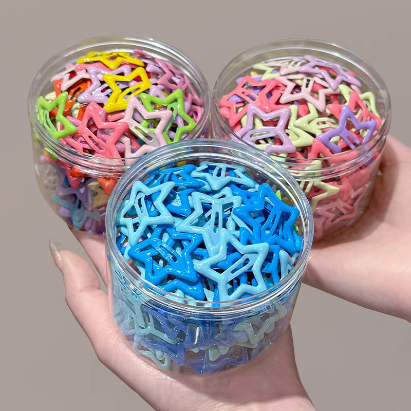 Pin de cabello para niños estrella pin de cabello para mujeres lindas bebés pequeños clips tocado de cabello para niñas rotas pin de cabello BB pin de cabello pentagonal