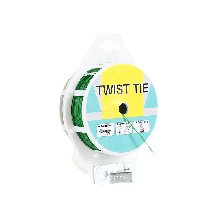 外贸吸塑园艺扎带扎丝植物卡扣捆绑扎绳铁丝包塑园林连接扎线配件 5