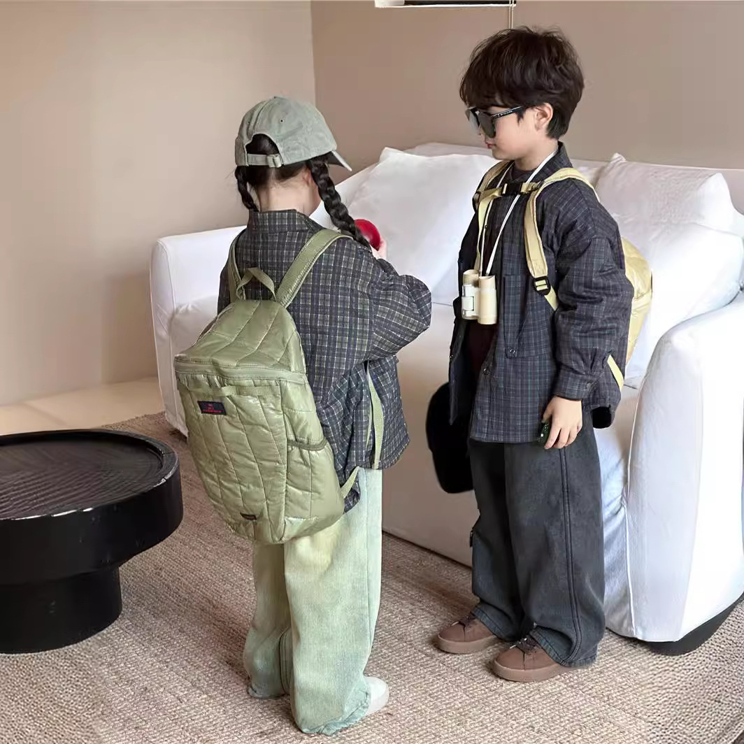 Camisa DE LOS NIÑOS 2023 invierno nuevo traje camisa acolchada de los niños y niñas Camisa de algodón casual engrosada moda caliente