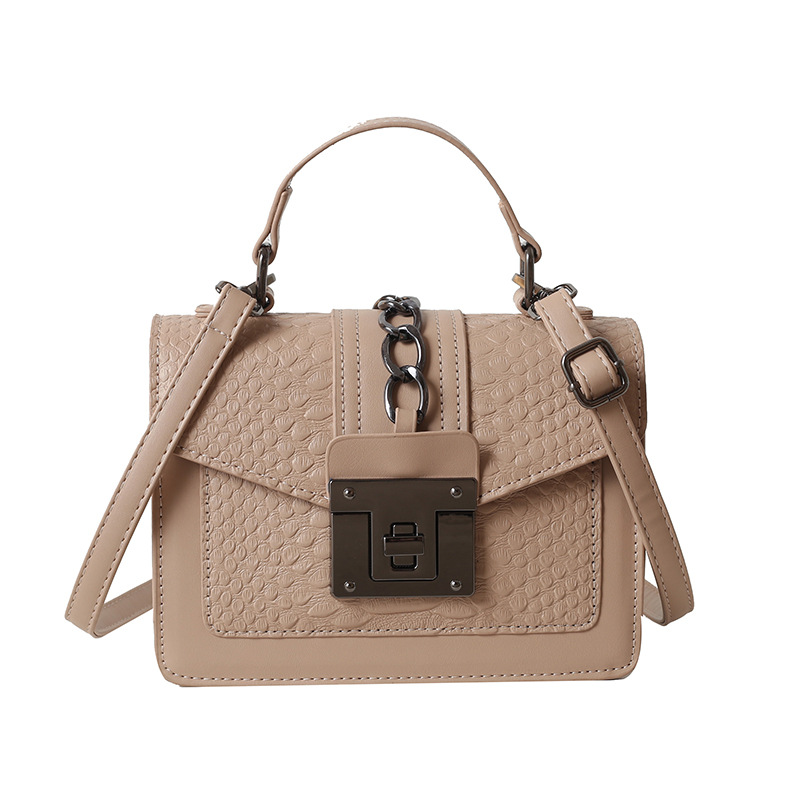 Bolso de hombro con textura de patrón de cocodrilo retro europeo y americano para mujer Bolso de mensajero casual con bloqueo de sentido avanzado