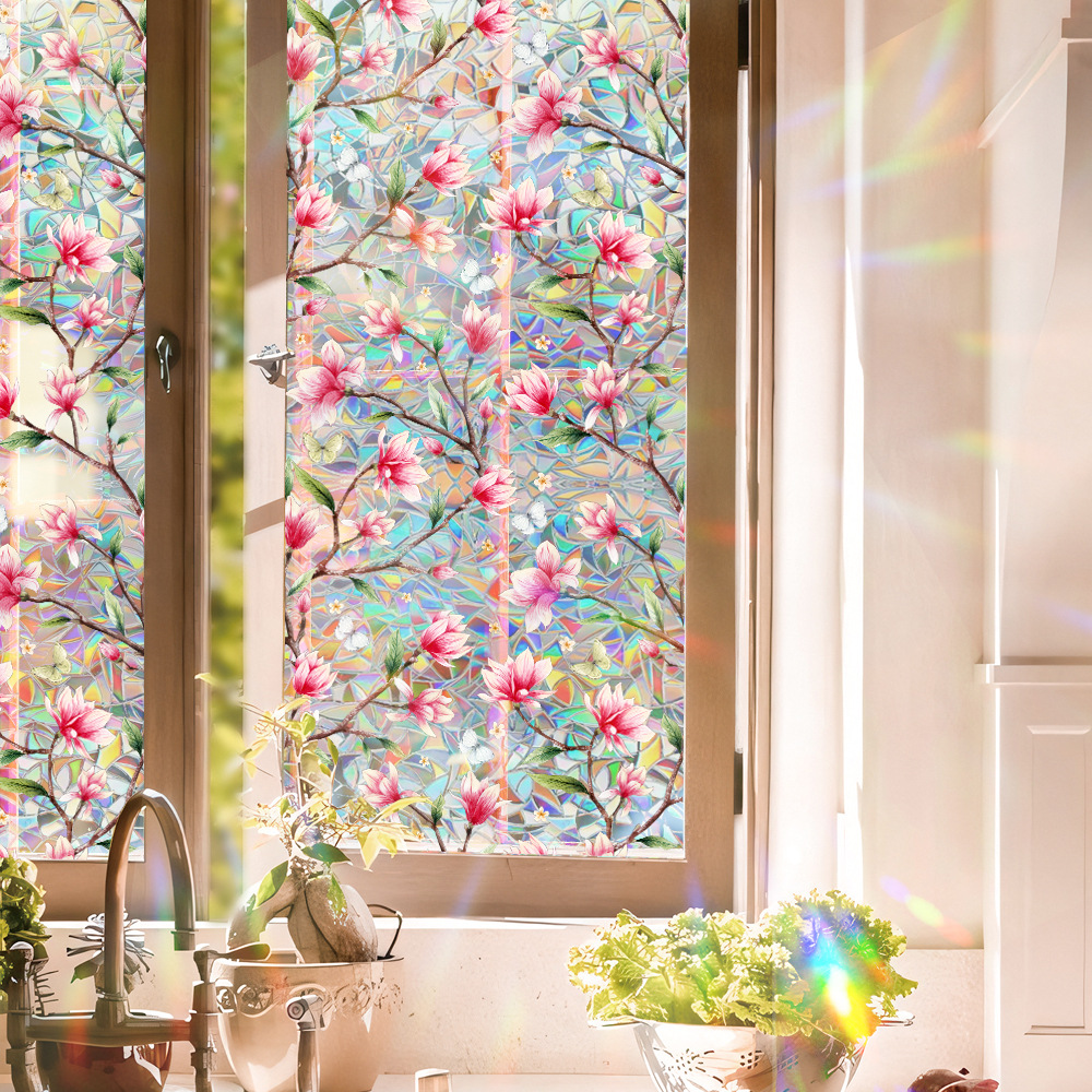 140g Weight Glass paster Home Textiles & Decor Type PVC Material Leaf Pattern Casual, Pastoral Style Casual Pastoral Leaf PVC Glass Paster Wall Art 164