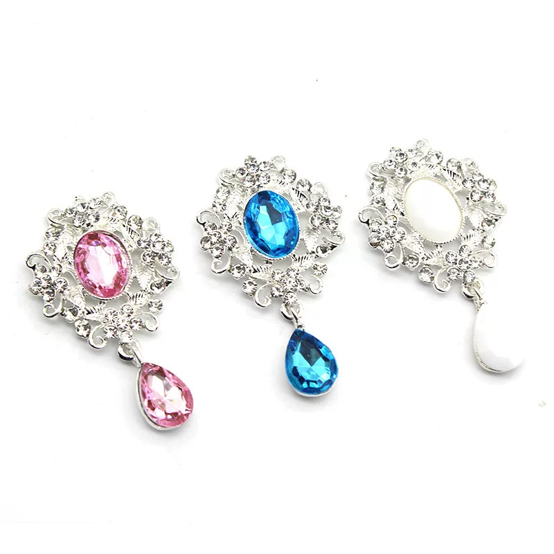 Korean-style Metal Pendant Hair Accessory, Crystal Drop Accent, Multi-Color Options
