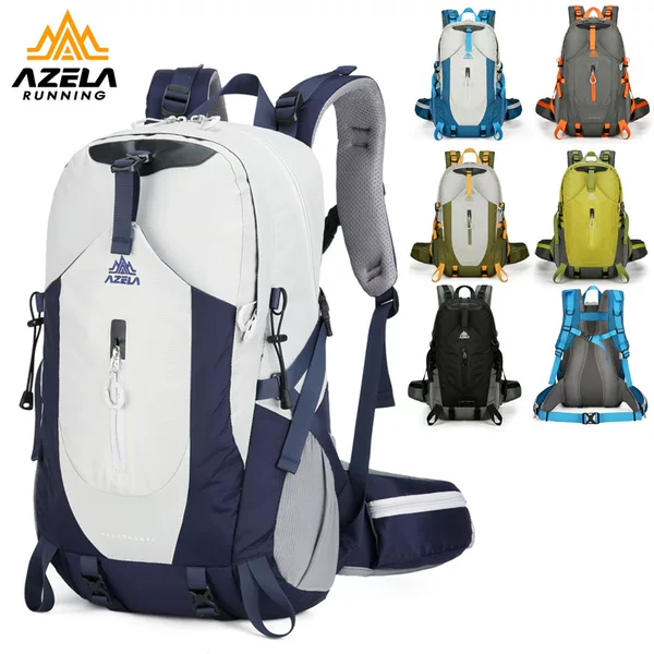 Azerla Cross-Border New Nylon Outdoor Mountaineering Bag 40L Casual Travel Backpack Large Capacity Water-Repellent