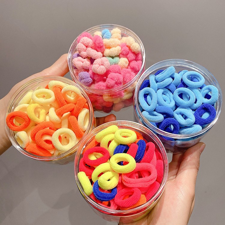 La banda de goma del pelo de la banda del lazo del pelo de los niños lindos de la cuerda del pelo del caramelo no duele el Pelo elástico buena cuerda del pelo tocado de la niña