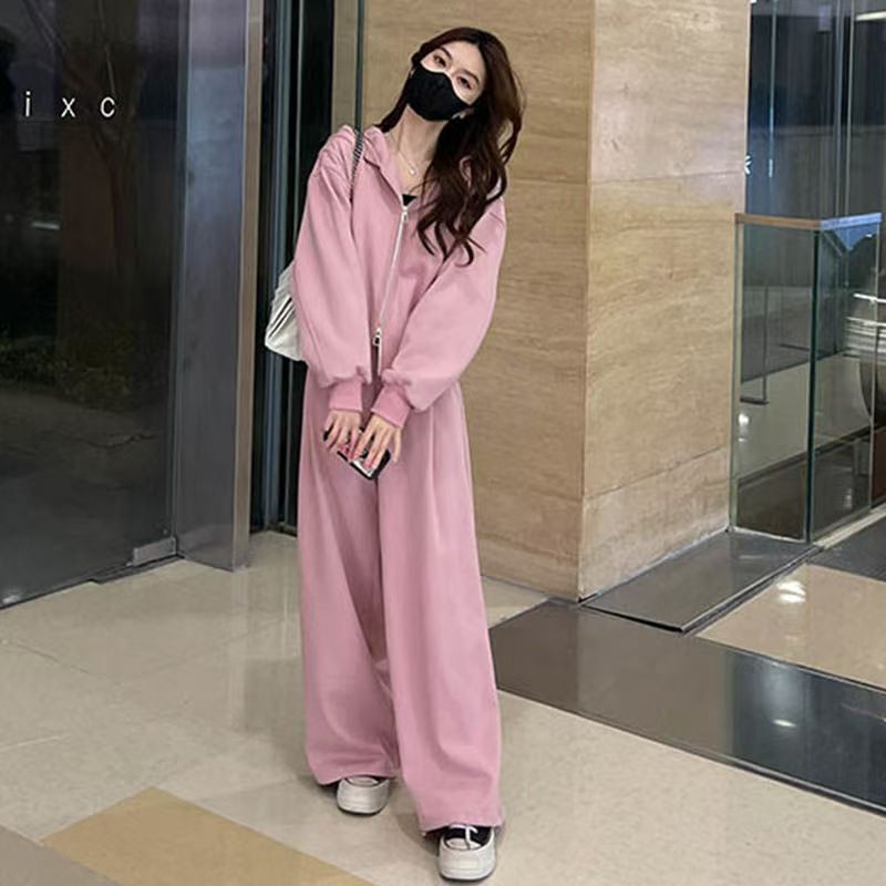 初秋小个子穿搭一整套感2025新款早秋卫衣休闲运动套装女春秋|undefined