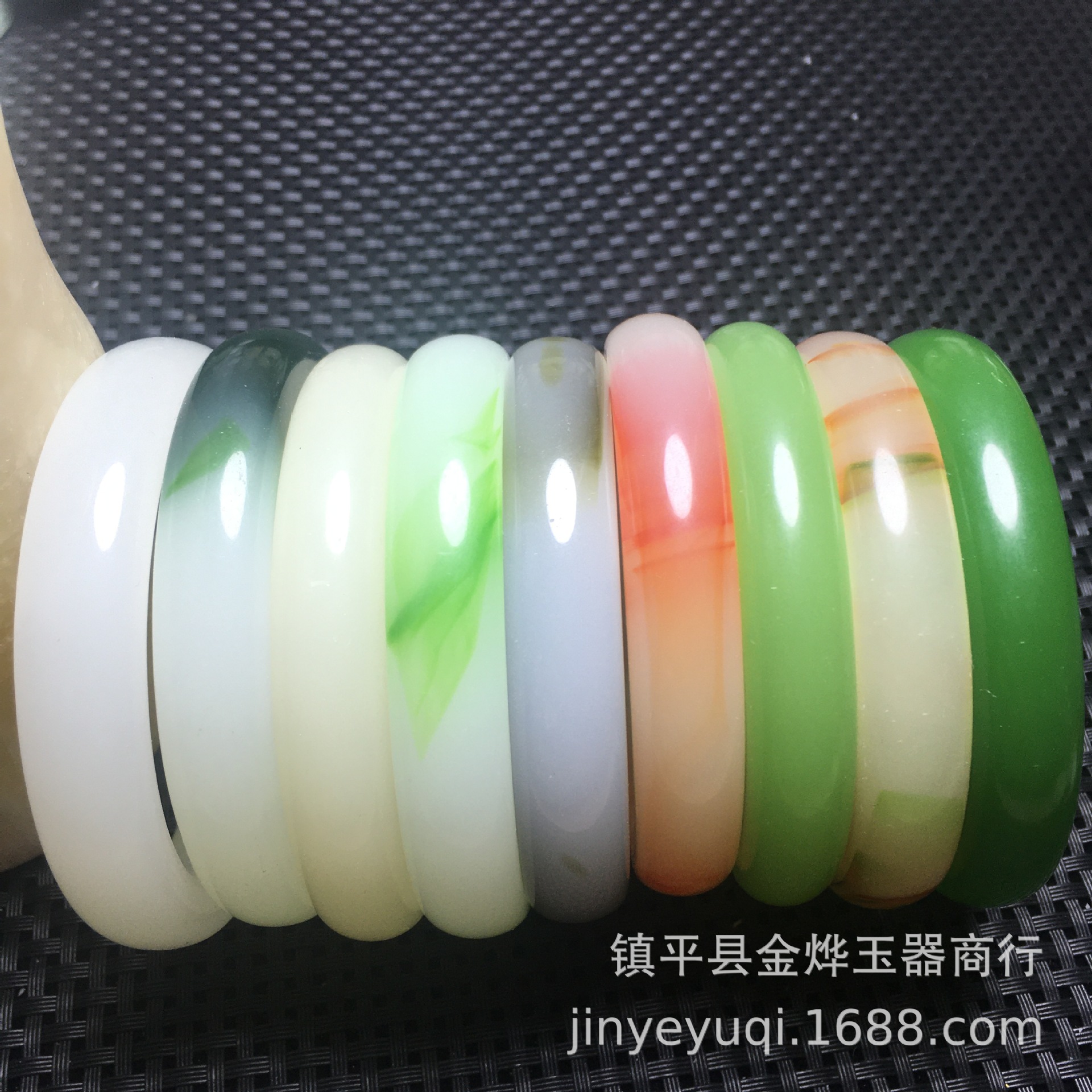 仿玉手镯 玻璃手镯 地攤模式批發 仿玉工藝品 彩色手镯廠價批發
