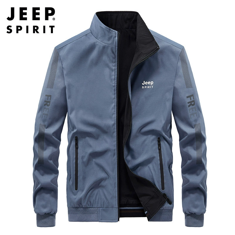 Ветровка (Jeep) эластичная двусторонняя, модный повседневный стиль, размеры M–XXXXL