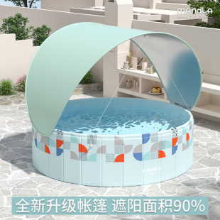 Cross-Border Hot Selling Inflatable Children's Folding Swimming Pool Home Children's Outdoor Paddling Pool Baby Toy Pool