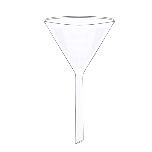 Glass funnel plastic funnel short neck long neck tapered 40/50/60/75/90mm triangular funnel teaching equipment