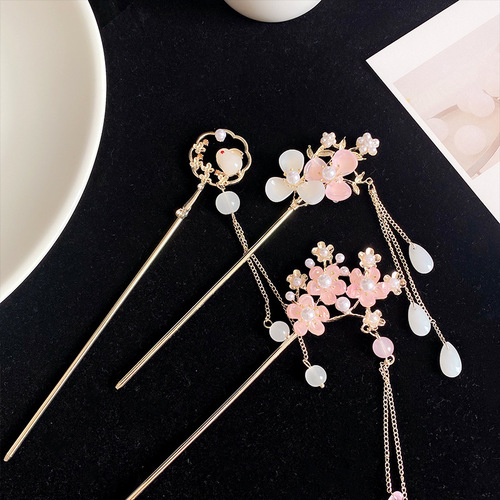 Super fairy ancient wind chime orchid tassel hairpin for women, high-end hairpin, cheongsam, Hanfu, hairpin on the back of the head