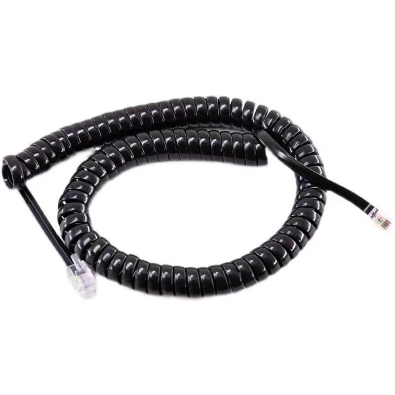 4芯电话曲线话机线话柄线话筒线手柄线小四芯听筒线电话连接线