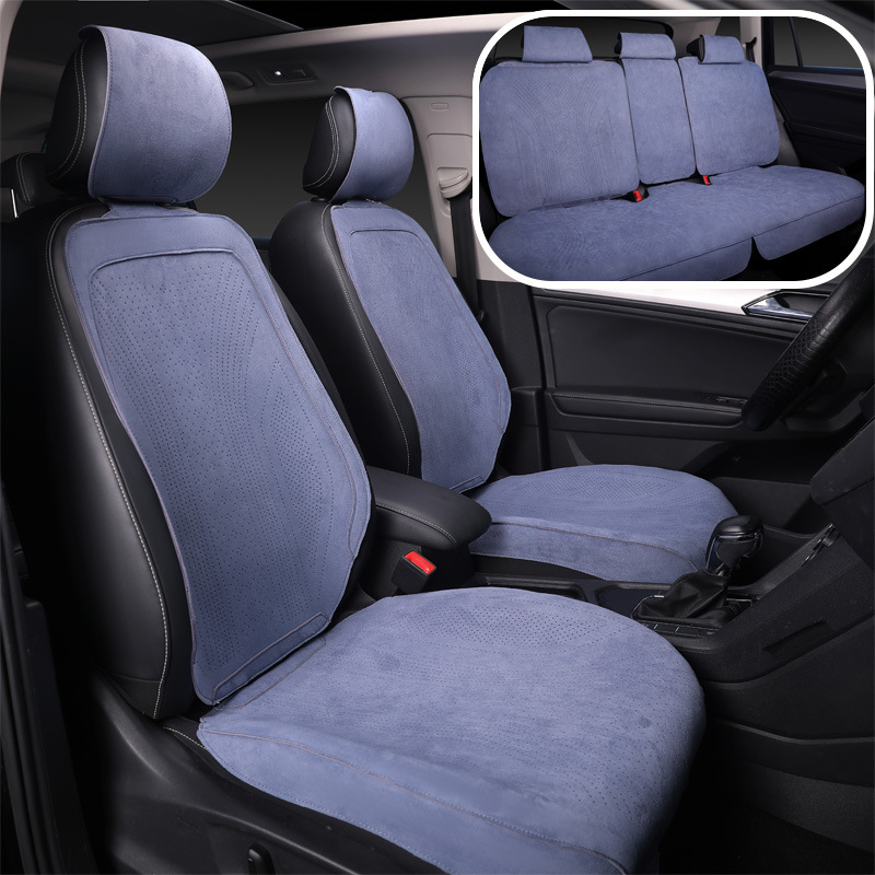 Summer suede car seat cushion, suitable for all seasons, breathable saddle-style car seat pad, ventilated car seat cushion