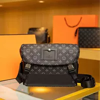 2025 новый стиль m lv мужская сумка женская кожаная почтальная сумка цепная сумка коробка сумка черный самурай подушки сумка портфель