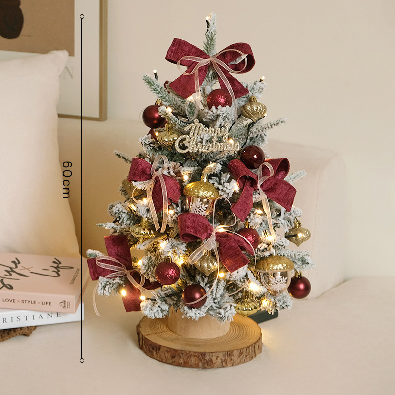 Decoraciones de Navidad viento mini mini árbol de Navidad casero atmósfera hecha a mano decoración de escena