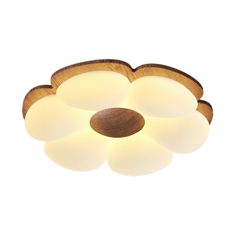 Lámpara de techo de flores creativas de estilo antiguo, lámpara de habitación de dormitorio, habitación de niños retro francés, lámpara LED cálida de espectro completo