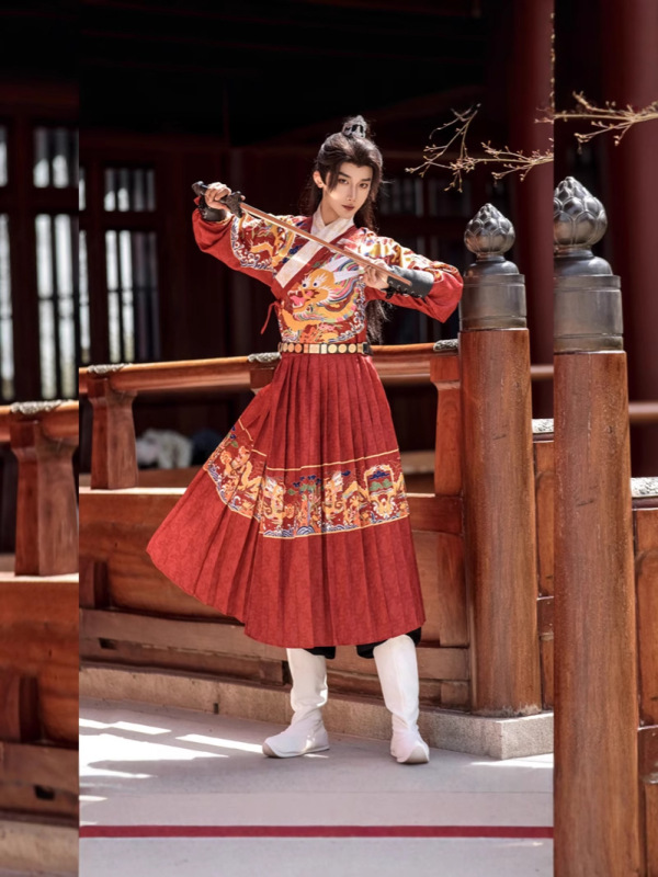 原创大明制飞鱼服全套明代汉服绣春刀锦衣卫蟒龙袍男女情侣伴郎服|undefined