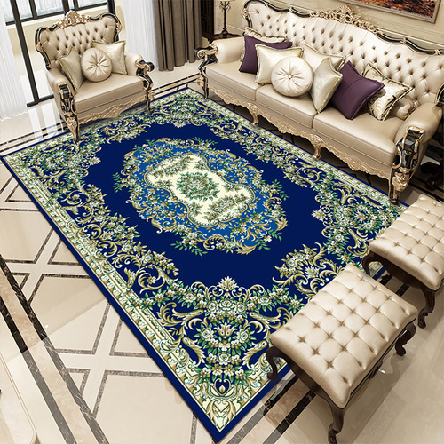 Light Luxury Vintage European-Style Living Room Full-Size Rug & Floor Mat – Stylish Hotel & Lounge Area Carpet, Perfect for Home Use with Seamless Design