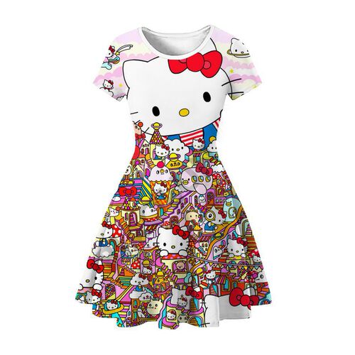 Hello Kitty Children's Dress for Girls, for Girls and Middle Children, Baby Bodysuit Dress, New Princess Dress