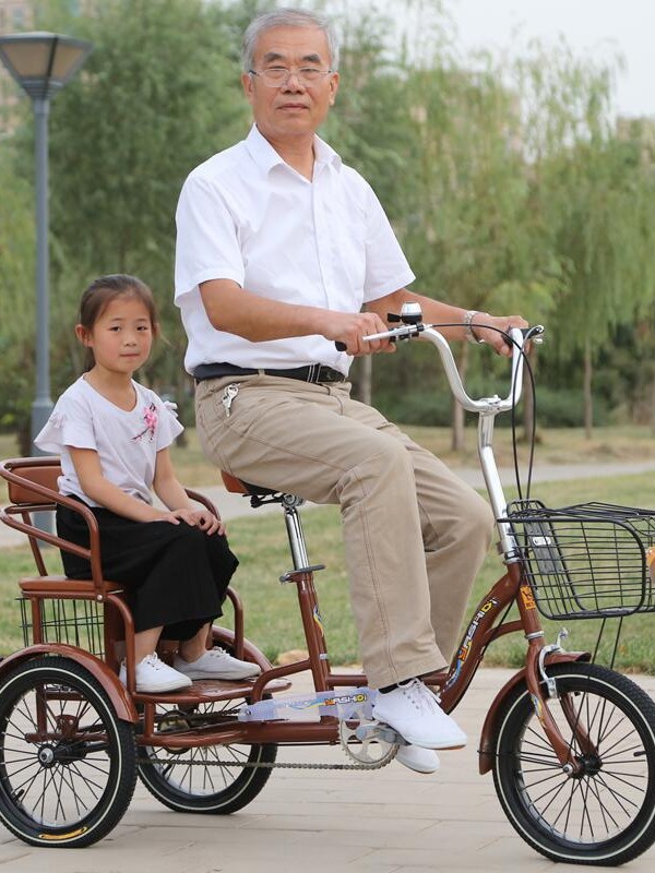 Nuevo triciclo humano transfronterizo europeo, bicicleta de mediana edad, bicicleta para adultos, ocio pequeño y ligero