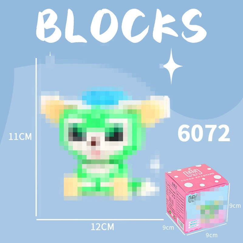 Cartoon Building Block Toy Set, Mini Constructor Doll, 9×9×9 cm, Assorted Character Designs