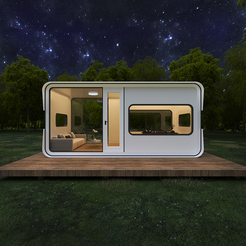 Oficina de alojamiento residencial de cápsula espacial explosiva, estación de manzanas, micro alojamiento residencial de contenedores, sala de sol, casa móvil