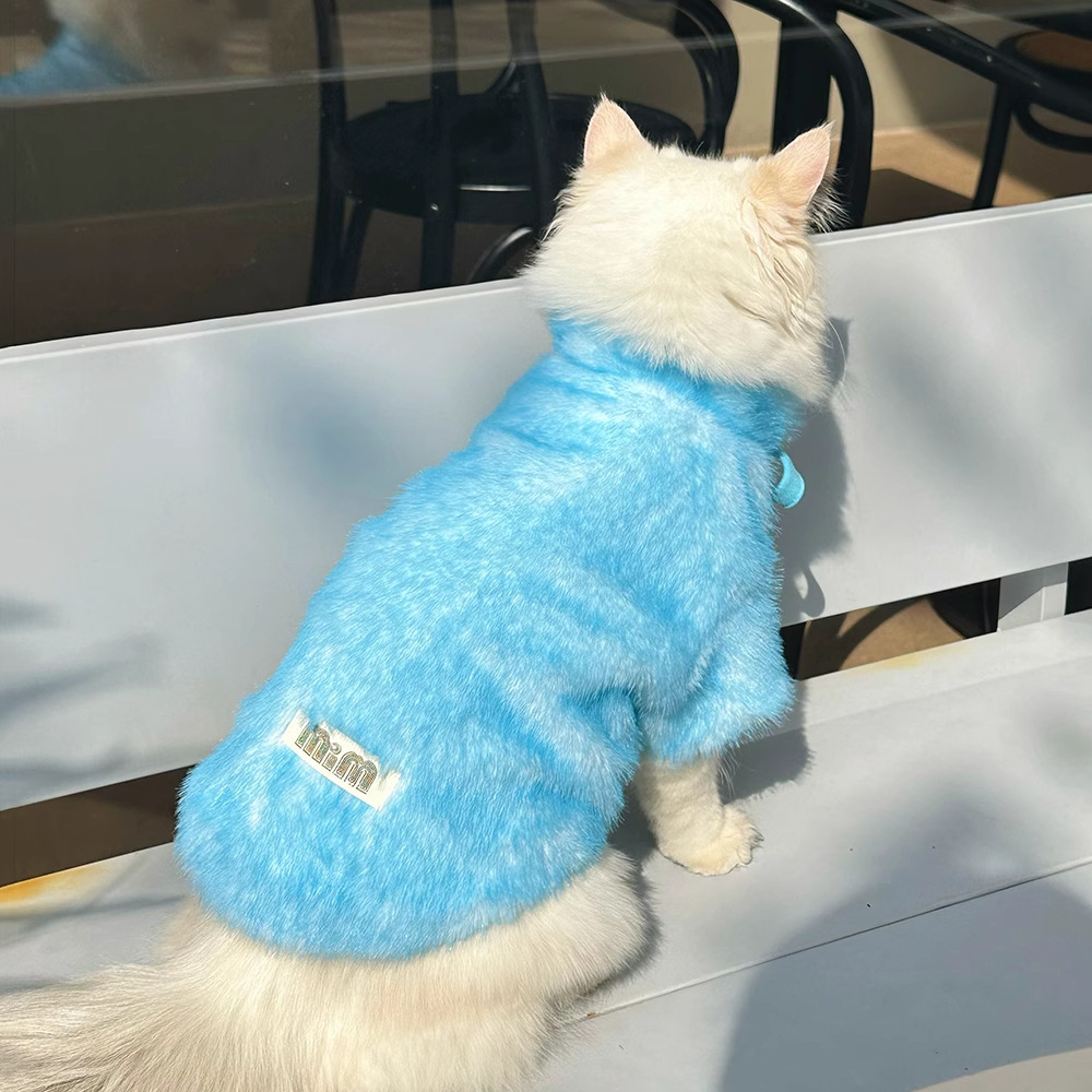 Ropa de gato de invierno cálida mascota gato gato gato sin pelo invierno algodón esfinge gatito otoño invierno alemán