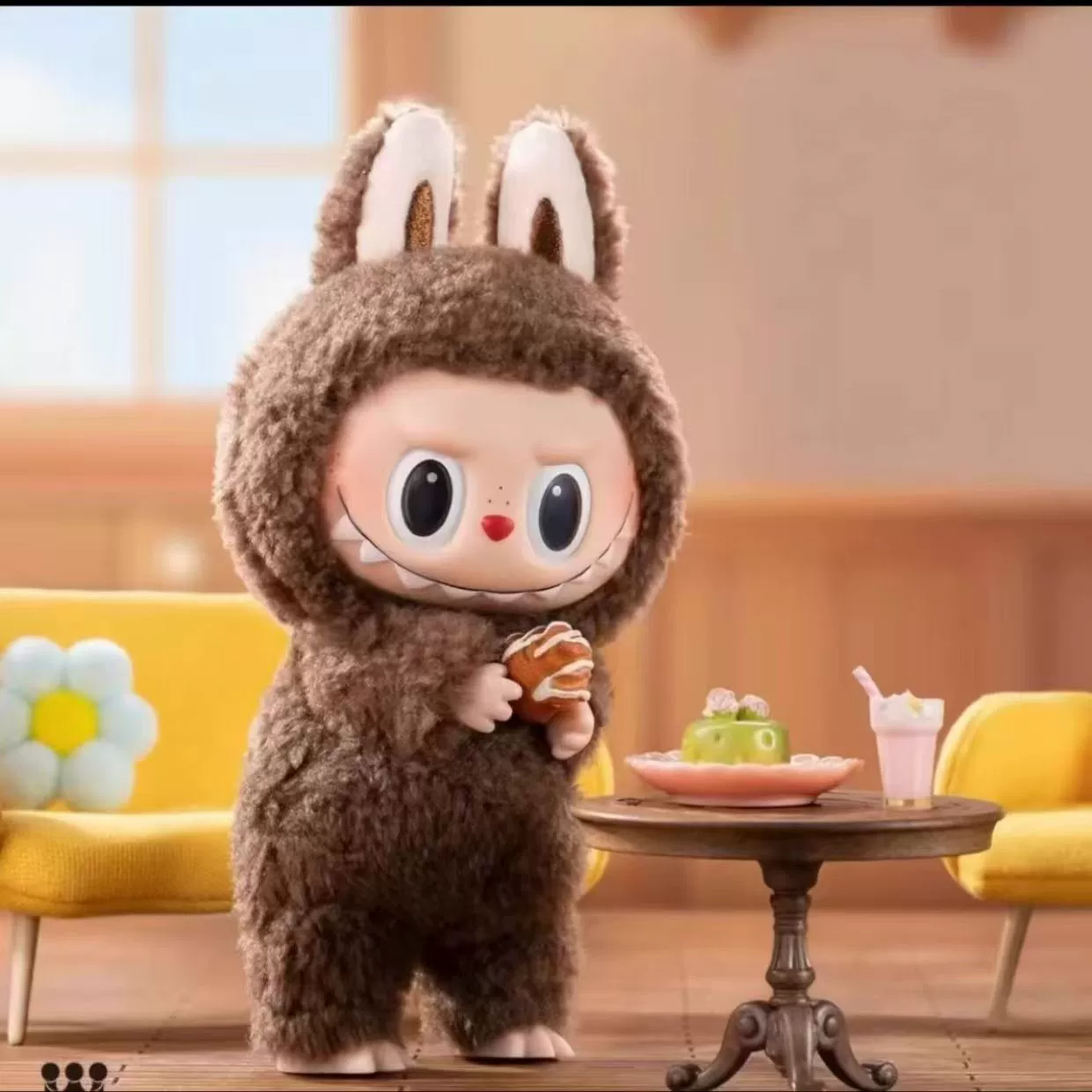 Bubble Mart Labubu Labbabcal Laja серия с гелевым лицом, слепой бокс, коллекционная мини-версия 1:1