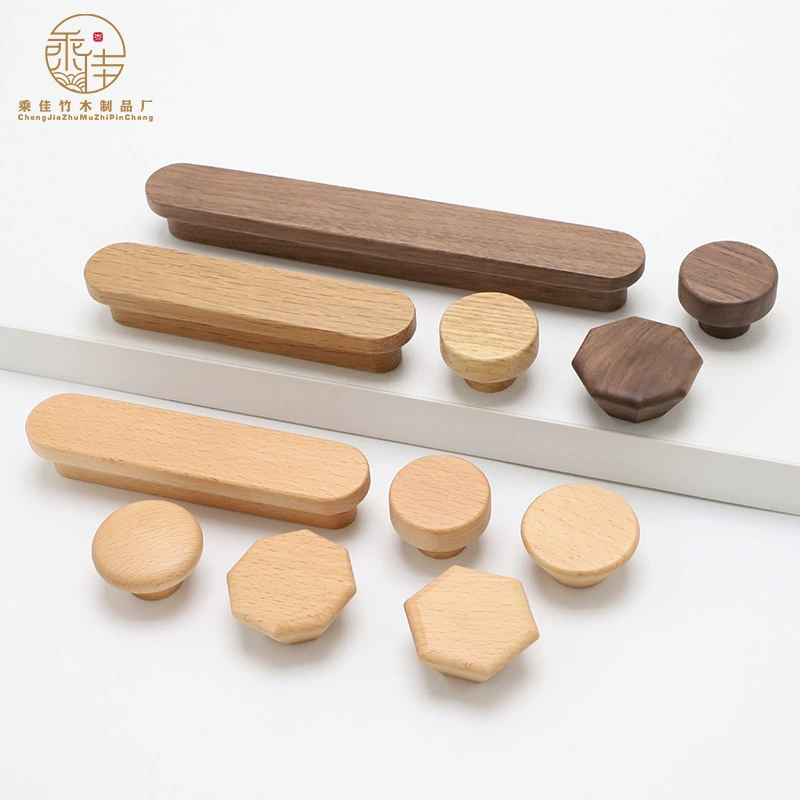 Оптовая продажа, дверная ручка из цельного дерева, мебельный ящик, шкаф, деревянная ручка, деревянный гриб, ручка с одним отверстием, бревенчатый стиль