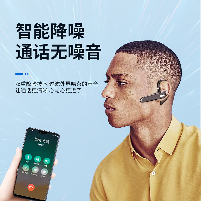 Auricular Bluetooth inalámbrico de negocios oído-montado Monitor de ultra-larga resistencia de gran potencia deportes transfronterizos caliente impermeable reducción de ruido