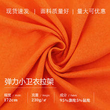 中大现货涤卫衣拉架针织面料双股鱼鳞毛圈涤纶小卫衣布料服装面料