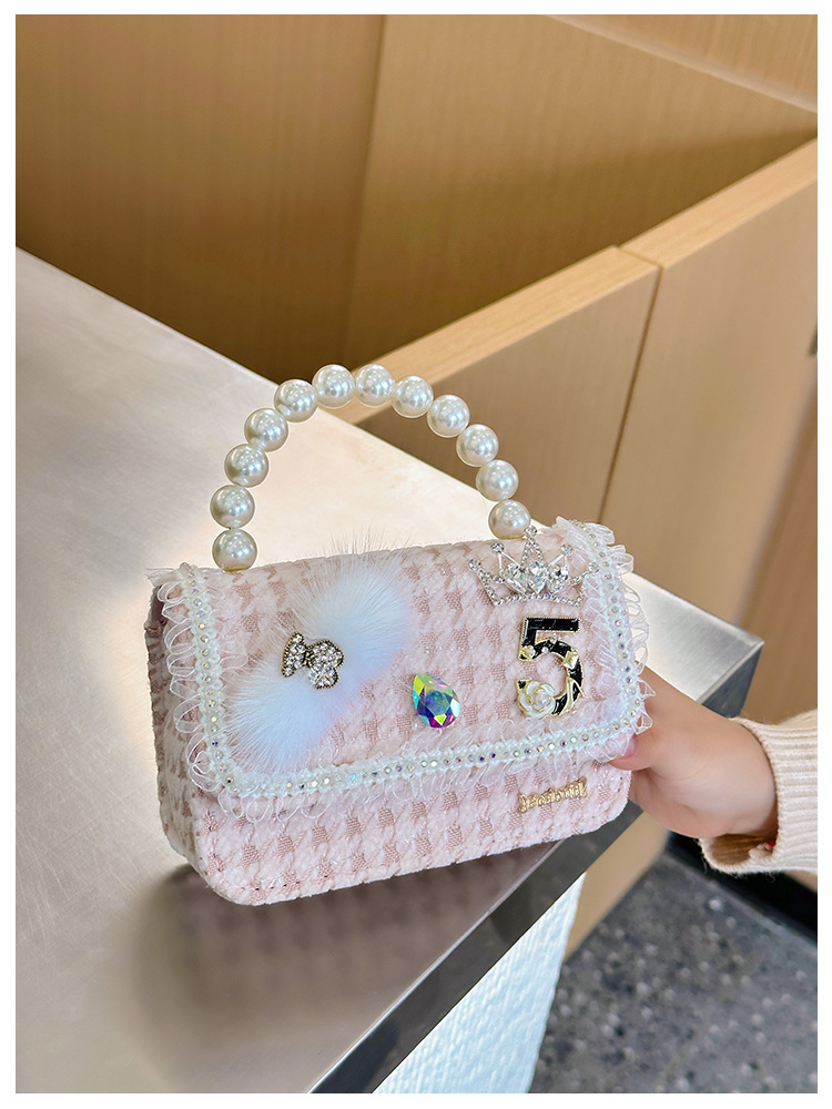 216g Weight Polyester Lining Material Flip Cover Closure Type Top Handle, Chain Strap Type Women's Polyester Bow Knot Cute Square Flip Cover Handbag