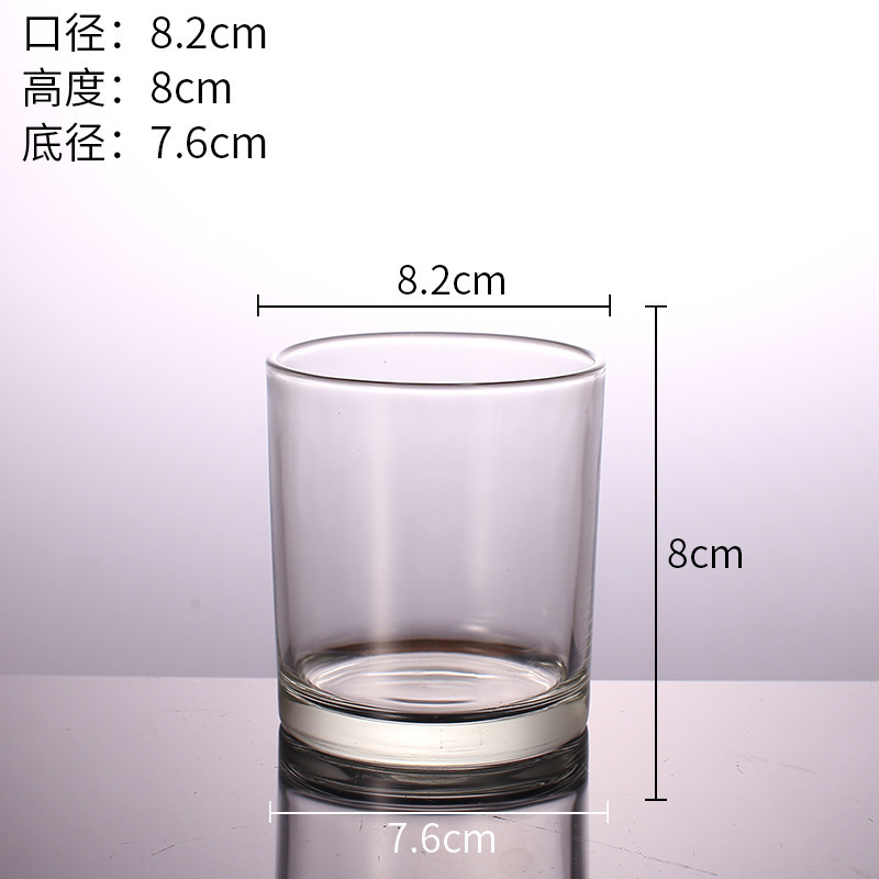 卸売透明ガラスキャンドルカップ diy アロマキャンドルカップキャンドルホルダー正方形ラウンドキャンドルカップロゴ付き|undefined
