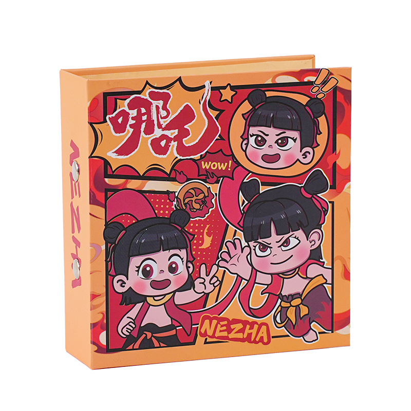 Cute Nezha Yigongge Card Book Mini portátil de alto valor Libro de almacenamiento de tarjetas pequeñas Star Idol Polaroid Álbum