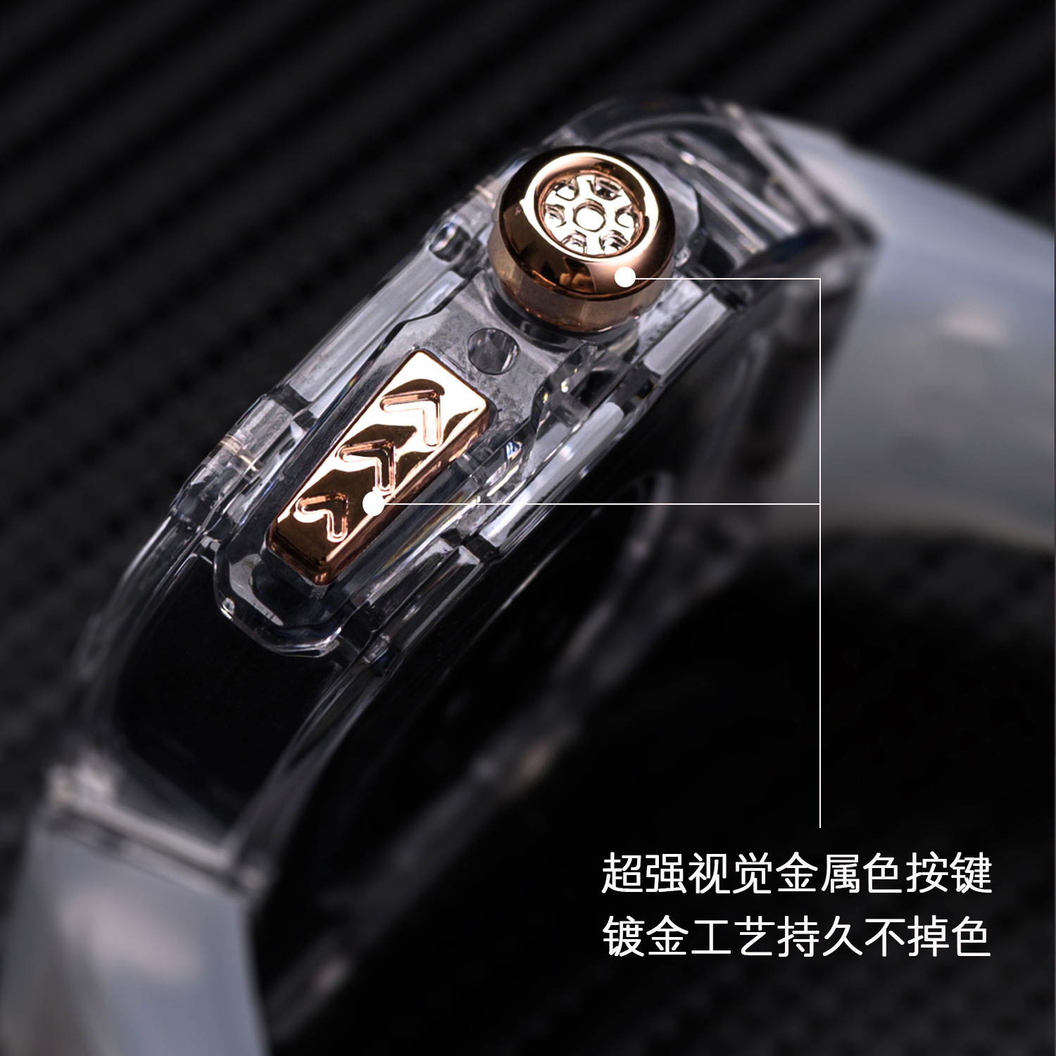 アップルの腕時計バンドを適用してケースを改造するApple iwatch腕時計ケース高透明リチャード一体バンド