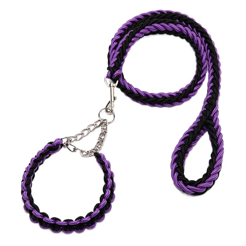 Трансграничная оптовая продажа тканый ошейник цепь для собак Противоударная взрыв P цепь Тяговый ремень для домашних животных восемь нитей нейлоновая Тяговая веревка для собак