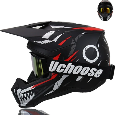Motorcycle Safety Supplies — Helmet - with-goggles-blade-of-darkness-xs