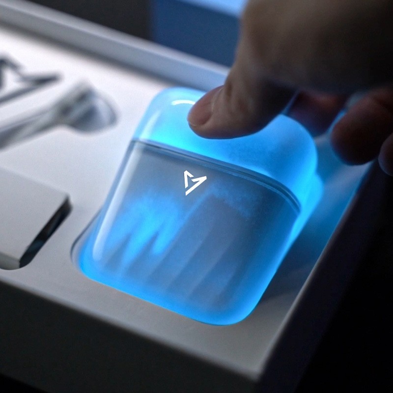 El nuevo auricular inalámbrico luminoso de arena movediza ENC con reducción de ruido en el oído, duración de la batería larga, calidad de sonido HD, auricular Bluetooth