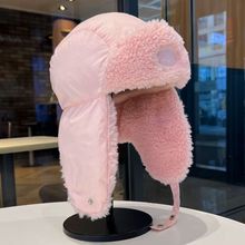 秋冬加厚防寒保暖雷锋帽女户外骑行通勤护耳帽个性时尚飞行员帽潮