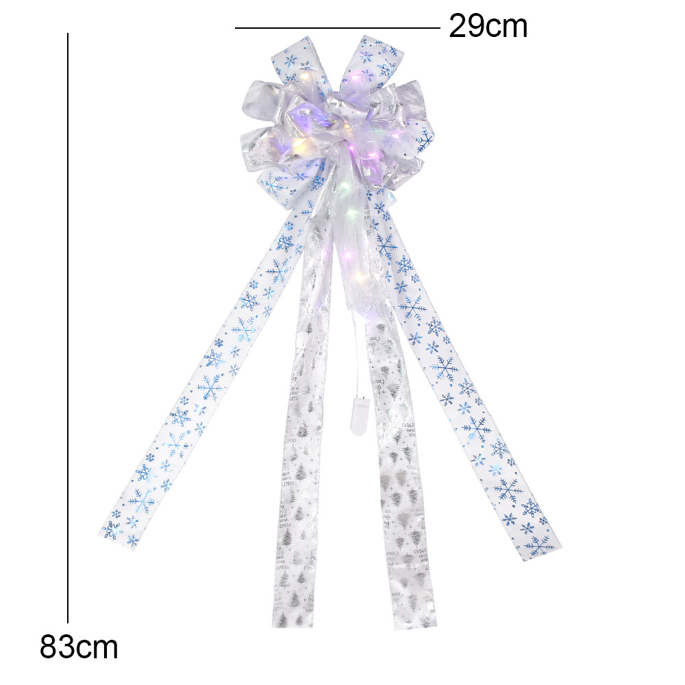 Home & Garden Luminous Christmas Bow Christmas Decoration Double Layer Bow Diy Accessories Door Decoration Pendant_voghion.com