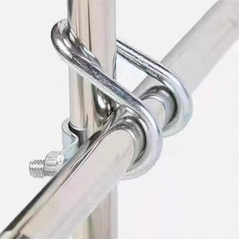 十字卡扣U型管卡双u镀锌十字管卡子钢管固定抱箍卡扣架子管连接件