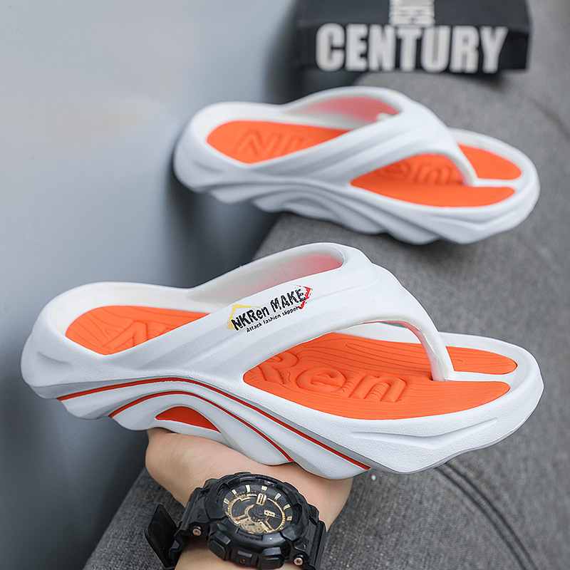 Chanclas ropa exterior de verano para hombres, deportes casuales, antideslizante, resistente al desgaste, desodorante, chanclas con sentido de la mierda, gran tamaño 4546