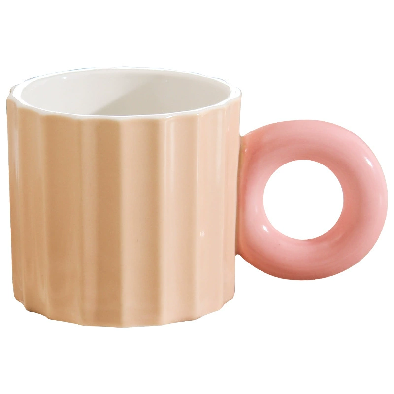 Нордическая контрастная керамическая кружка Mark Cup офисная кружка для кофе, кружка для воды дома, вертикальная завтрак кружка