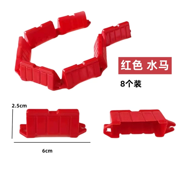 Red fence, 8 pieces