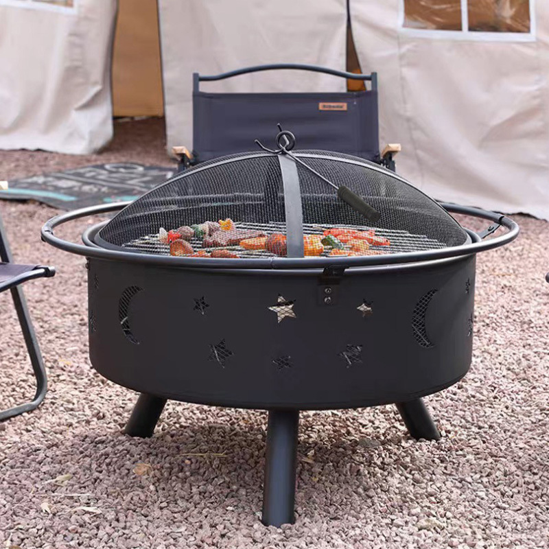 horno circular al aire libre horno de parrilla para hervir té horno de parrilla patio horno de fuego estrella y luna horno de campamento horno de calentamiento horno de calentamiento horno de fuego